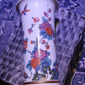 Antique Floral Ceramic Vase
